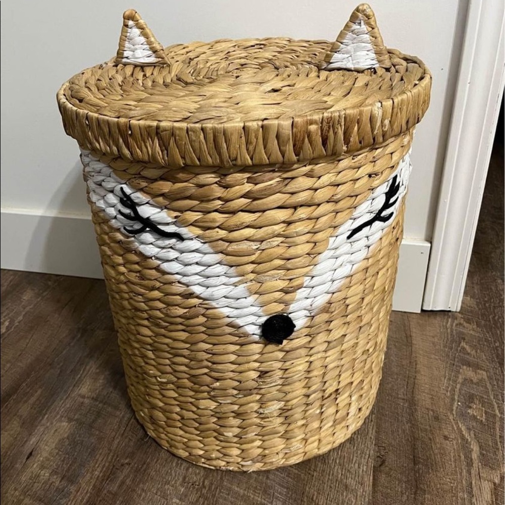 Fox toy/clothing basket.